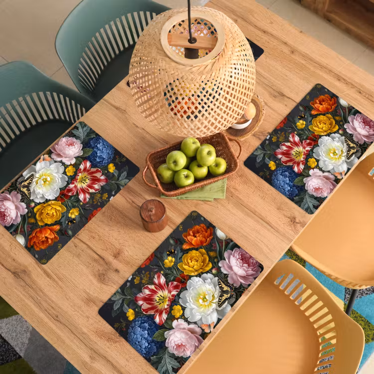 Bloemen - Boeket - Klassiek - Kleurrijk - Natuur Placemat vinyl groot -zzsfeer5_Kitchenyeah-website