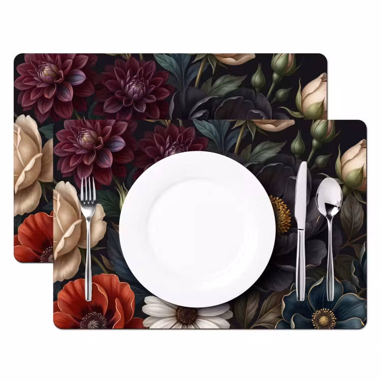 Bloemen - Boeket - Natuur - Klassiek - Weelderig Placemat vinyl groot -zzsfeer2_Kitchenyeah-website