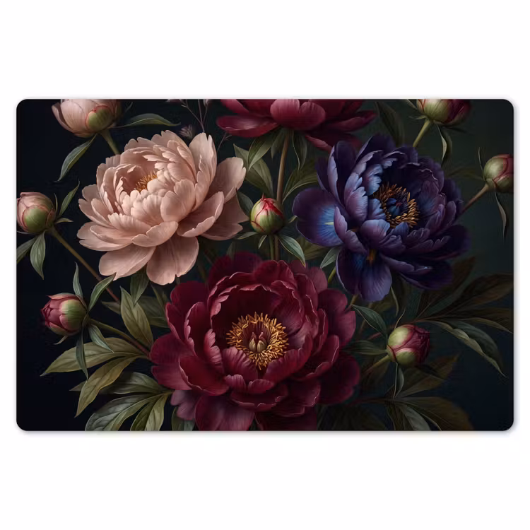 Bloemen - Boeket - Natuur - Modern - Donker Placemat vinyl groot -zzsfeer1_Kitchenyeah-website