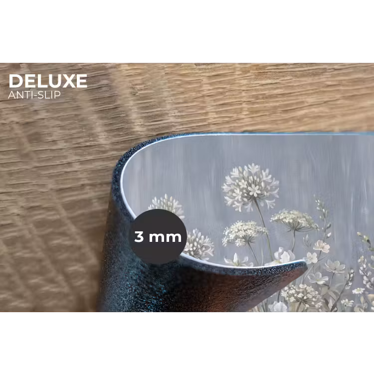 Bloemen - Botanisch - Blauw Placemat vinyl groot -closeup