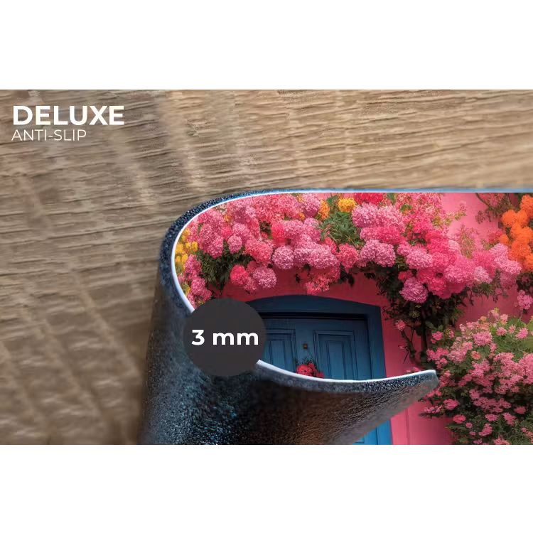 Bloemen - Deur - Roze Placemat vinyl groot -closeup