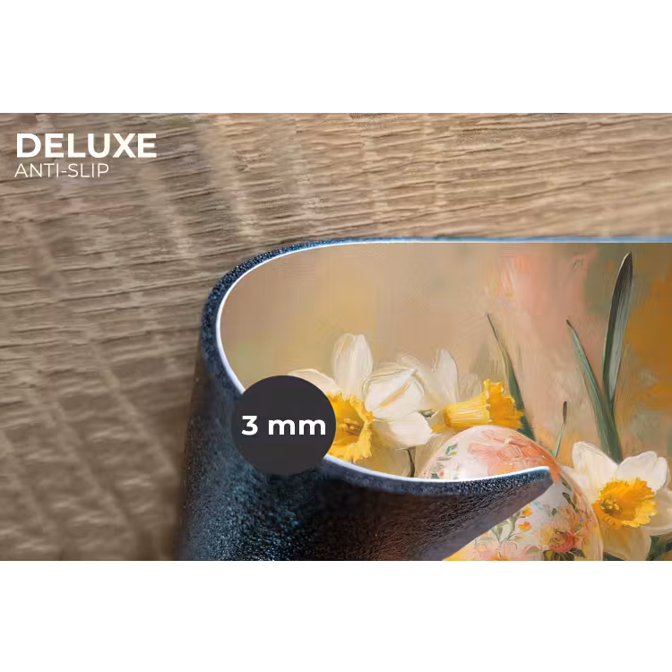 Bloemen - Eieren - Geschilderd Placemat vinyl groot -closeup