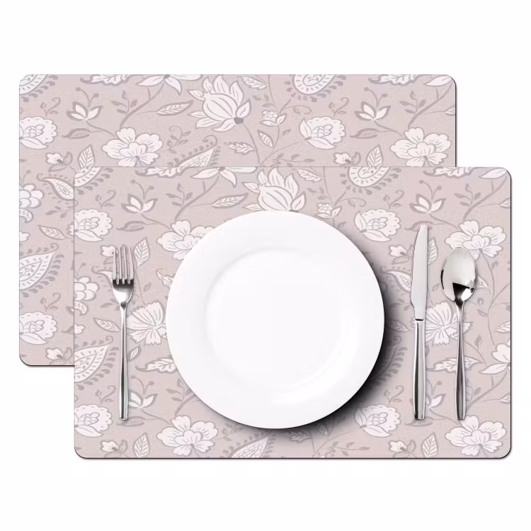 Bloemen - Getekend - Lavendel Placemat vinyl groot 368 -zzsfeer2_Kitchenyeah-website