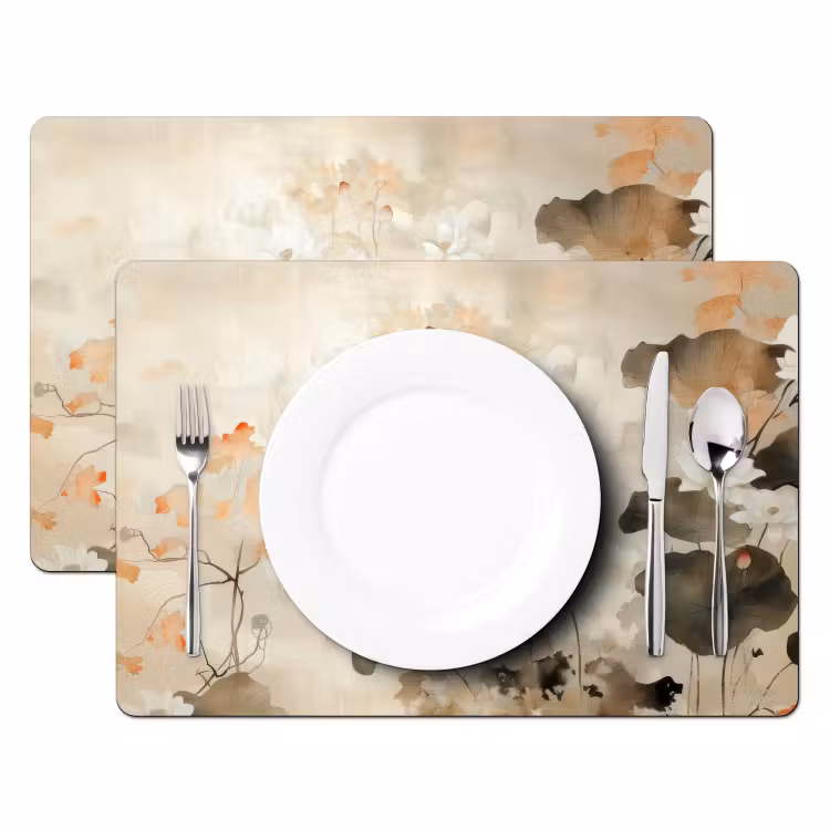 Bloemen - Japandi - Wabi sabi Placemat vinyl groot -zzsfeer2_Kitchenyeah-website