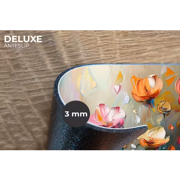 Bloemen - Kleurrijk - Abstract - Verf - Natuur Placemat vinyl groot -closeup