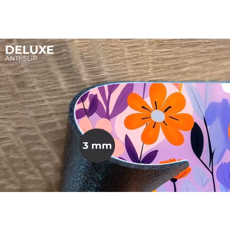 Bloemen - Kleurrijk - Bladeren Placemat vinyl groot -closeup