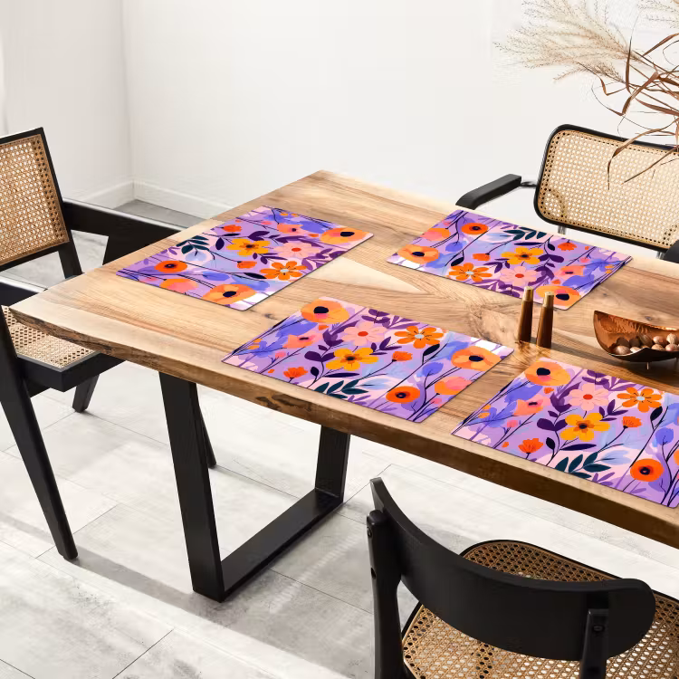 Bloemen - Kleurrijk - Bladeren Placemat vinyl groot -zzsfeer4_Kitchenyeah-website
