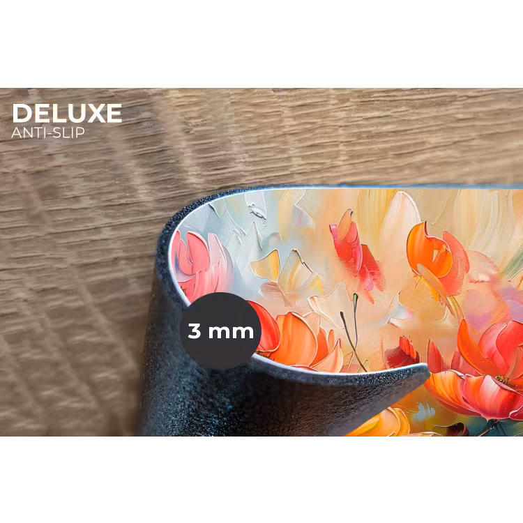 Bloemen - Kleurrijk - Verf - Abstract - Kunst Placemat vinyl groot -closeup