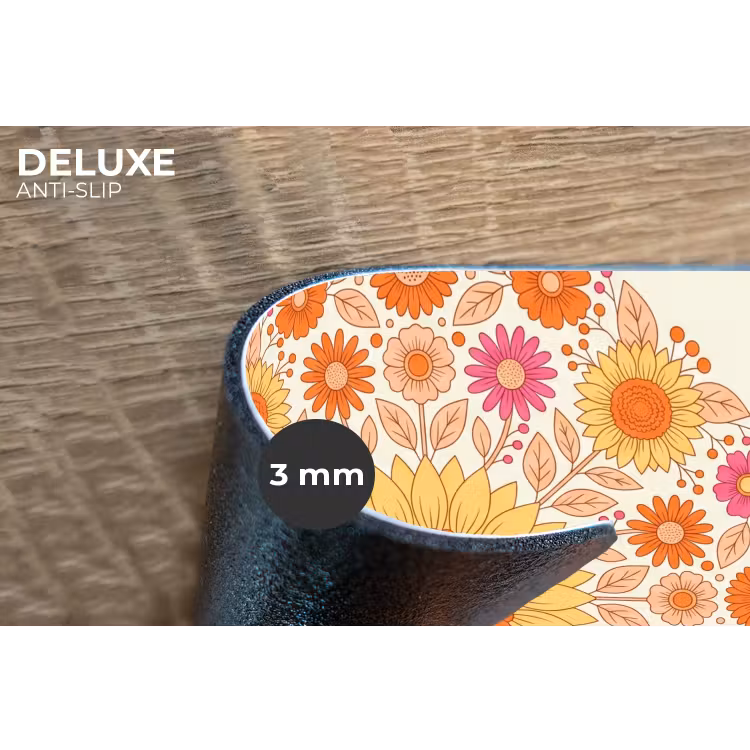 Bloemen - Mandala - Patroon - Kleurrijk Placemat vinyl groot -closeup