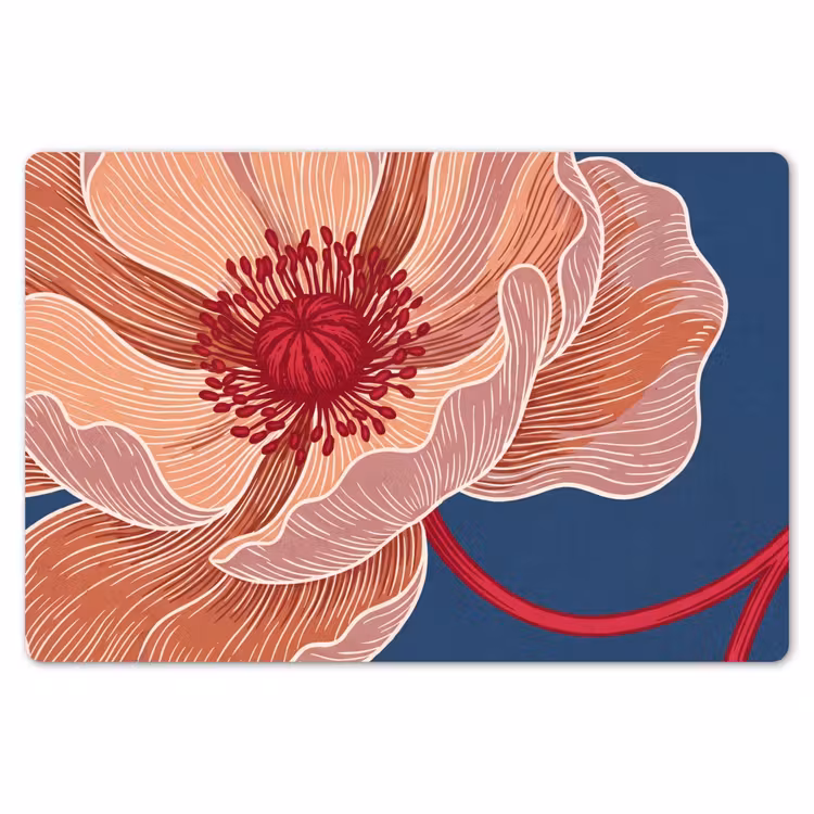 Placemat - 6 stuks - Bloemen - Modern - Abstract - Bloemen - Modern - Abstract Placemat vinyl groot