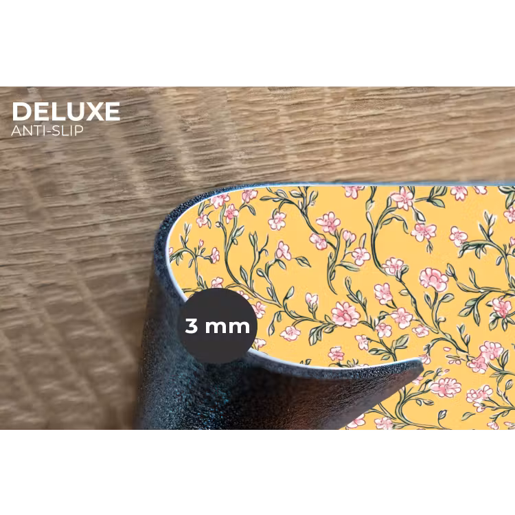 Bloemen - Motief - Geel Placemat vinyl groot 368 -closeup