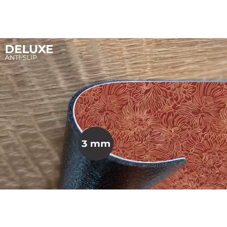 Bloemen - Motief - Rood Placemat vinyl groot 368 -closeup