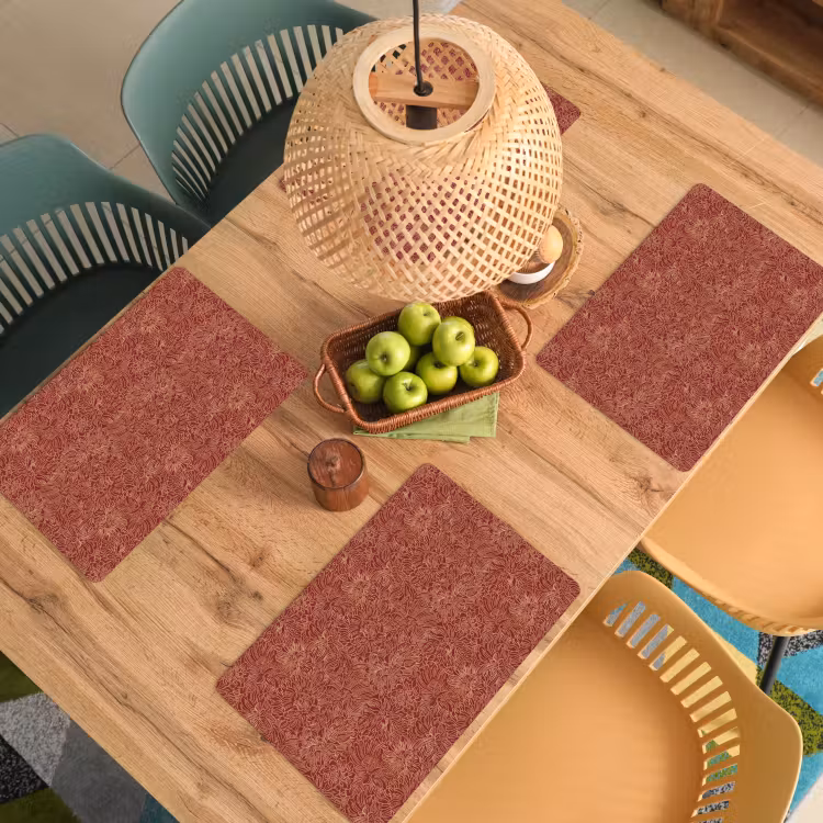 Bloemen - Motief - Rood Placemat vinyl groot 368 -zzsfeer5_Kitchenyeah-website