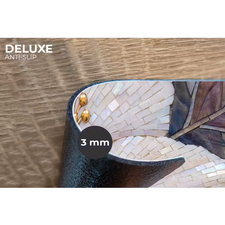 Bloemen - Mozaïek - Kunst - Modern - Goud Placemat vinyl groot -closeup