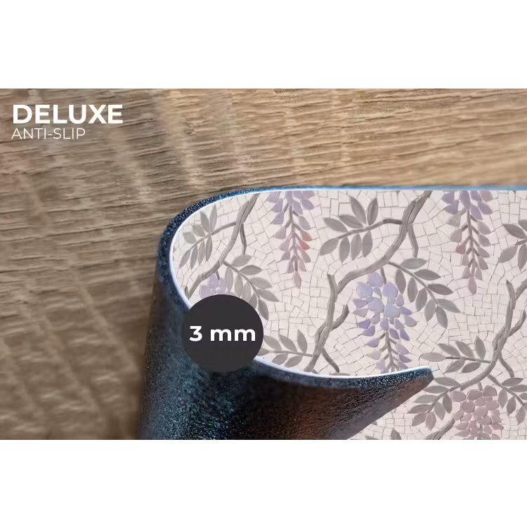 Bloemen - Mozaïek - Natuur - Patroon - Paars Placemat vinyl groot -closeup