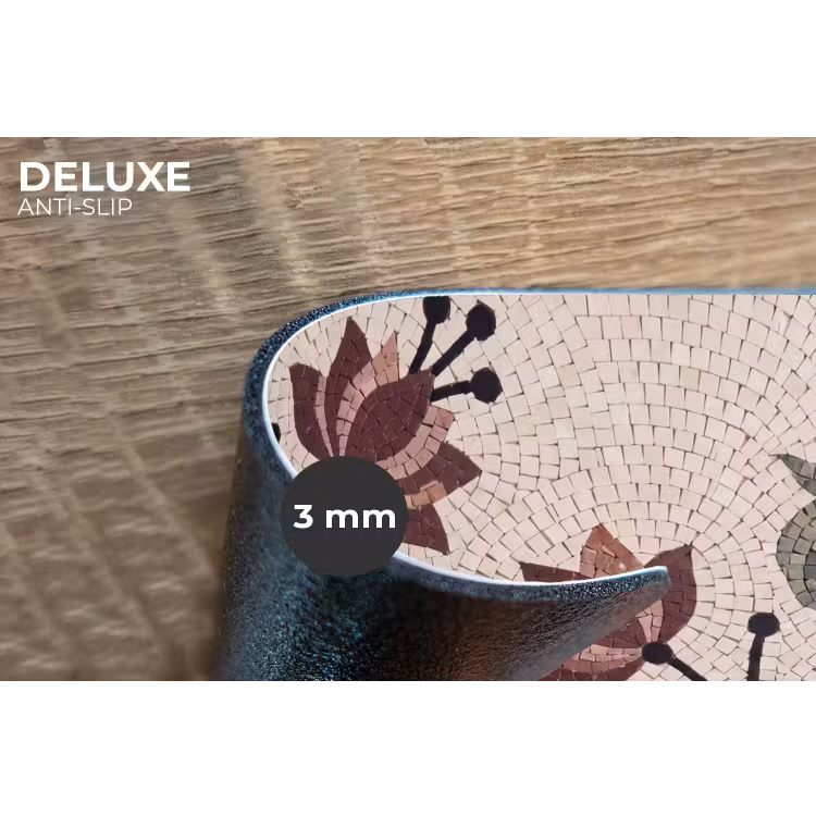 Bloemen - Mozaïek - Patroon - Abstract - Groen Placemat vinyl groot -closeup