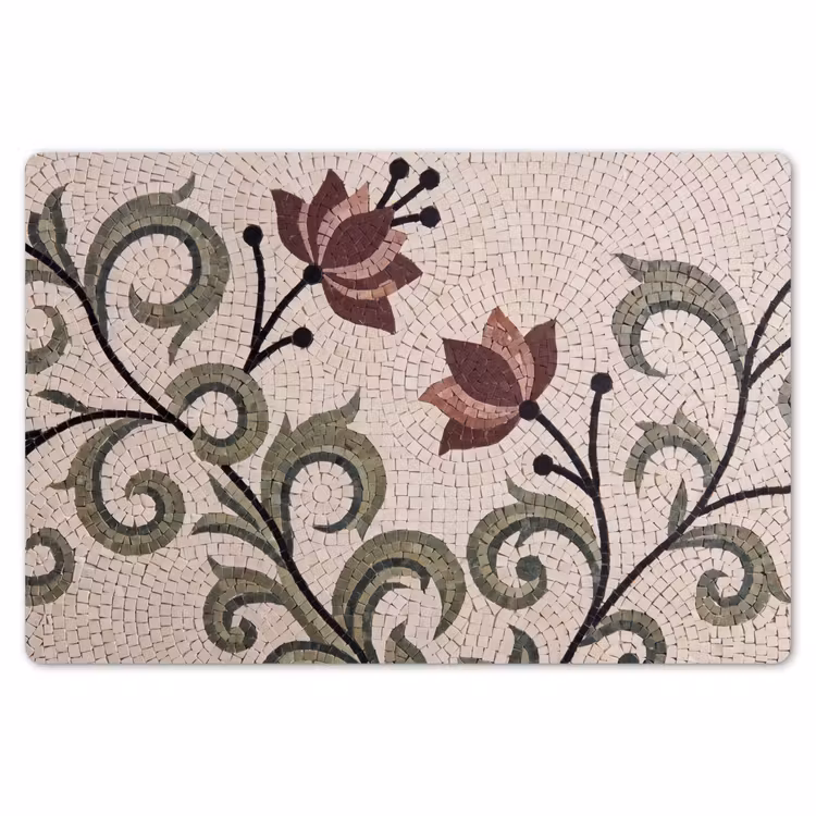 Bloemen - Mozaïek - Patroon - Abstract - Groen Placemat vinyl groot -zzsfeer1_Kitchenyeah-website