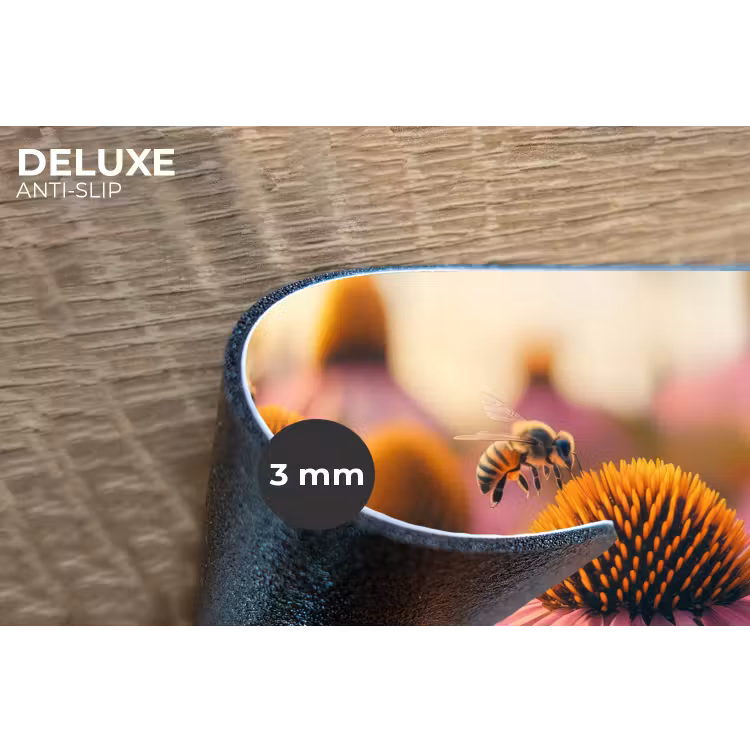 Bloemen - Paars - Bijen Placemat vinyl groot -closeup