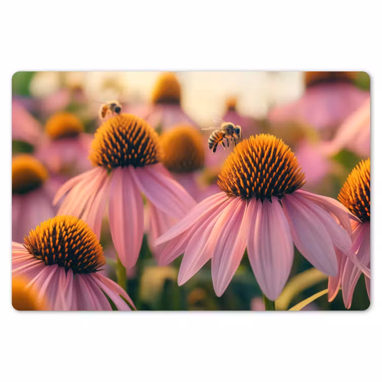 Bloemen - Paars - Bijen Placemat vinyl groot -zzsfeer1_Kitchenyeah-website