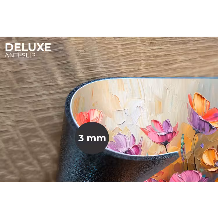 Bloemen - Paars - Kleurrijk - Handgeschilderd - Kunst Placemat vinyl groot -closeup