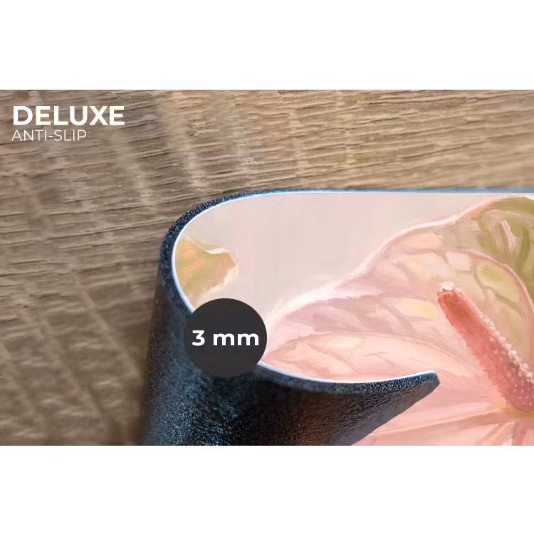 Bloemen - Pastel - Abstract - Natuur - Groen Placemat vinyl groot -closeup