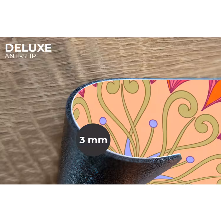Bloemen - Patroon - Abstract - Roze - Decoratief Placemat vinyl groot -closeup