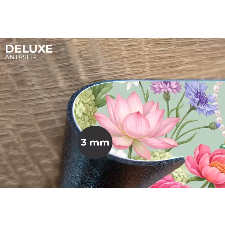 Bloemen - Patroon - Botanisch - Groen Placemat vinyl groot -closeup