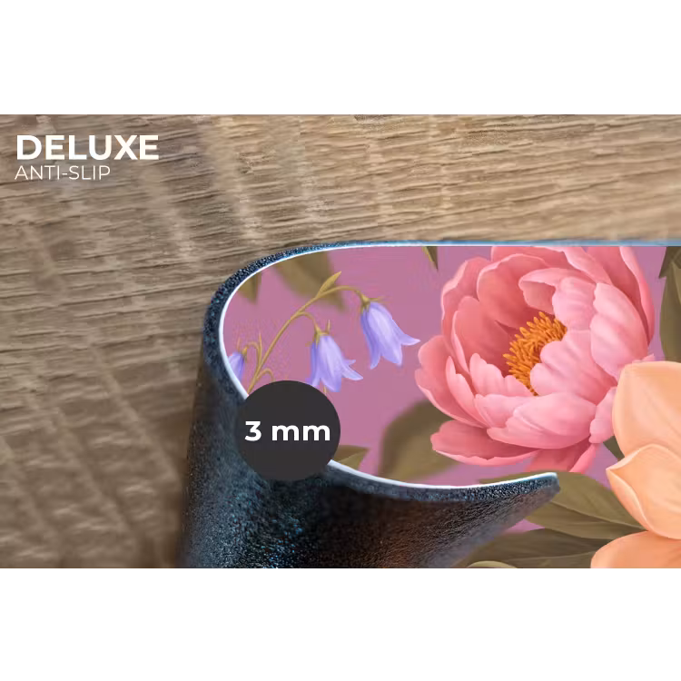 Bloemen - Patroon - Illustratie - Roze Placemat vinyl groot -closeup