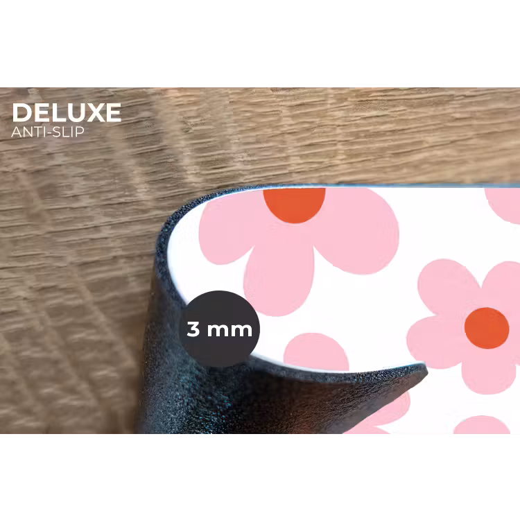 Bloemen - Patroon - Modern - Roze - Wit Placemat vinyl groot -closeup