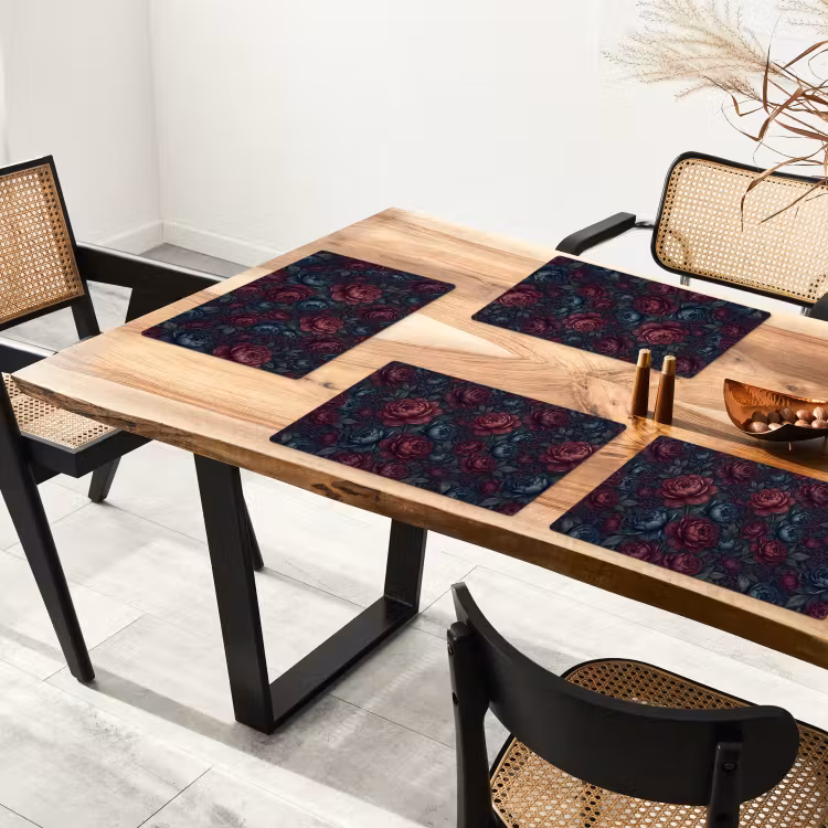 Bloemen - Patroon - Natuur - Klassiek - Donker Placemat vinyl groot -zzsfeer4_Kitchenyeah-website