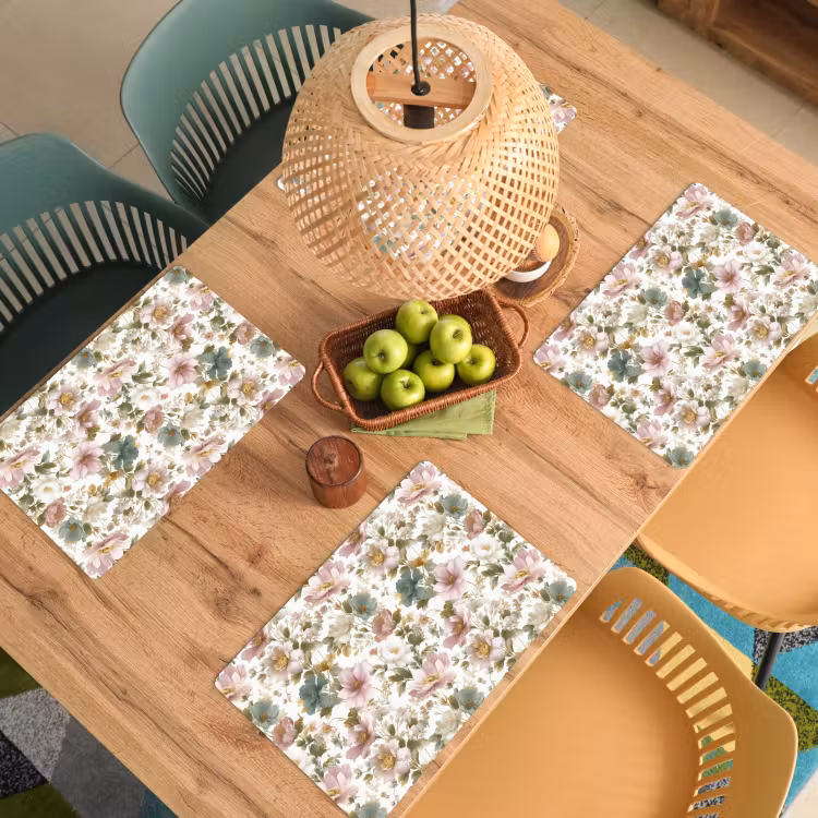 Bloemen - Patroon - Pastel Placemat vinyl groot 368 -zzsfeer5_Kitchenyeah-website