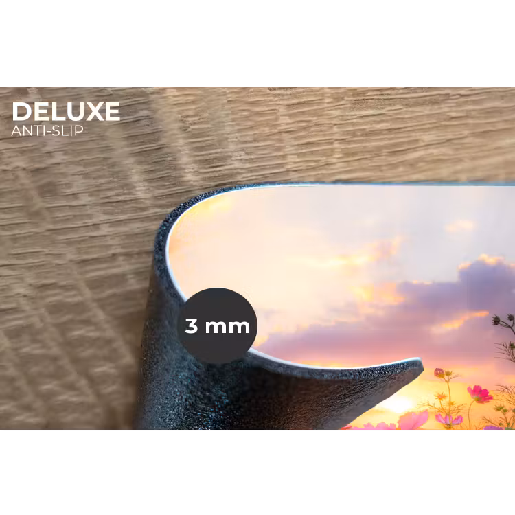Bloemen - Roze - Zonsondergang - Natuur - Weide - Horizon Placemat vinyl groot -closeup