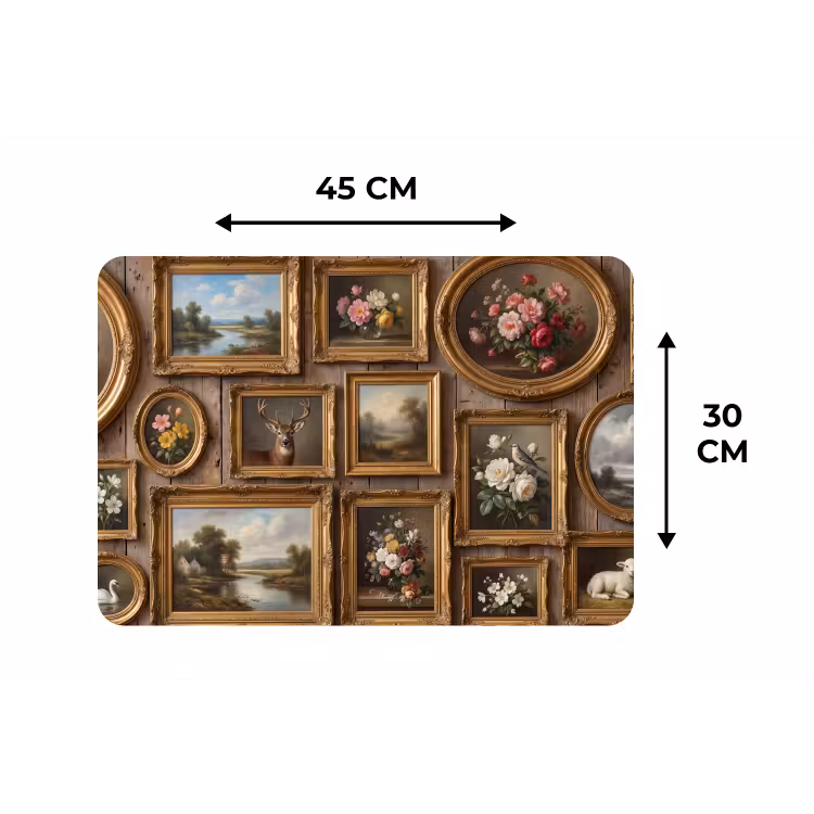 Bloemen - Rozen - Klassiek - Vaas - Kleurrijk Placemat vinyl groot -specs