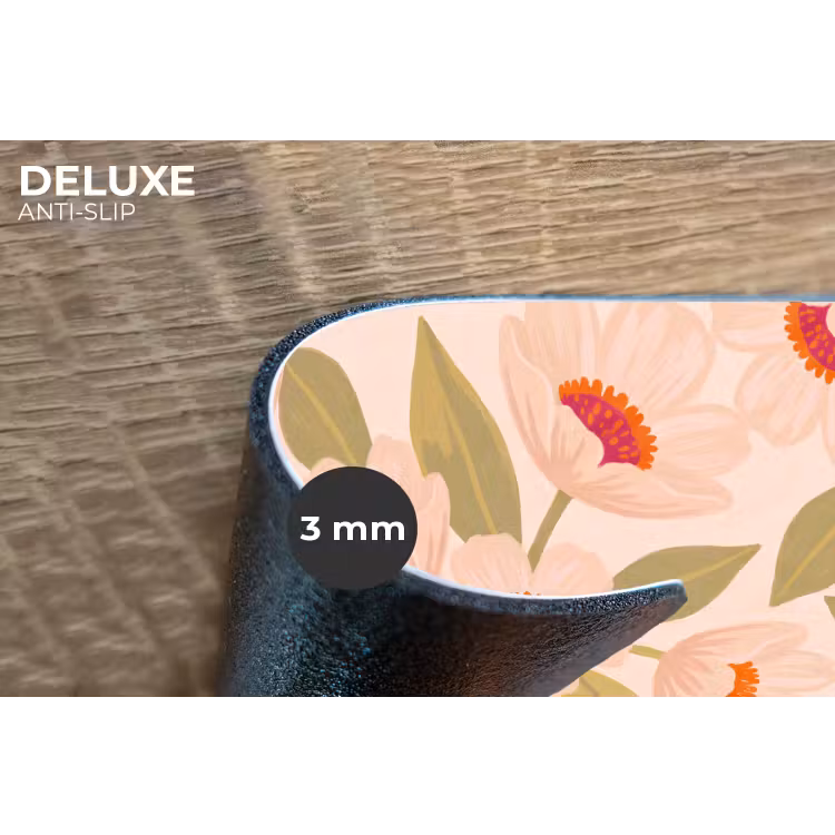 Bloemen - Vaas - Abstract - Paars - Oranje Placemat vinyl groot -closeup