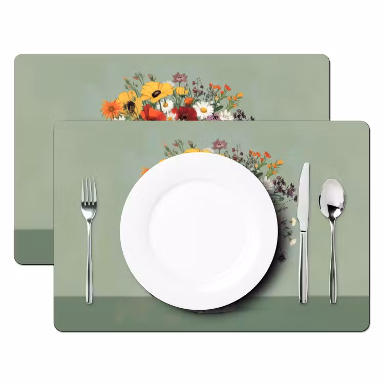 Bloemen - Vaas - Kaartje Placemat vinyl groot -zzsfeer2_Kitchenyeah-website