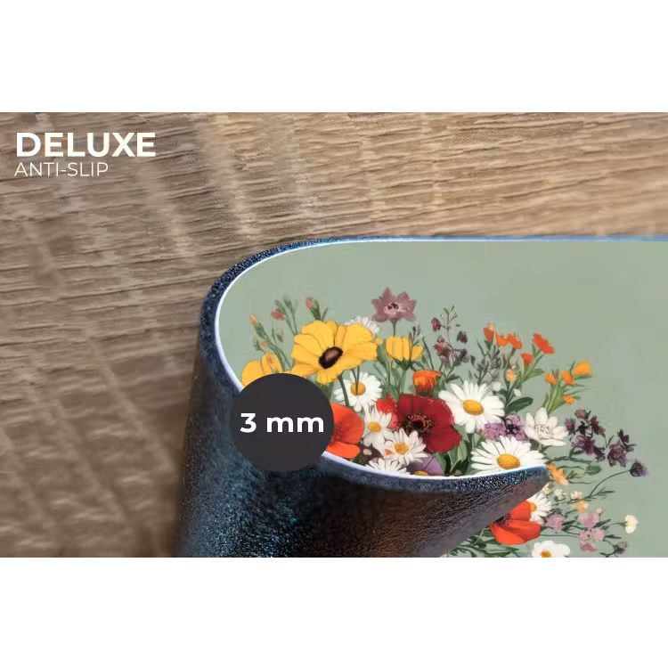 Bloemen - Vaas - Kaartje Placemat vinyl groot -closeup