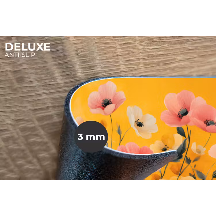 Bloemen - Veld - Geel Placemat vinyl groot -closeup