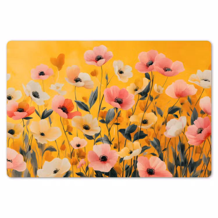 Bloemen - Veld - Geel Placemat vinyl groot -zzsfeer1_Kitchenyeah-website