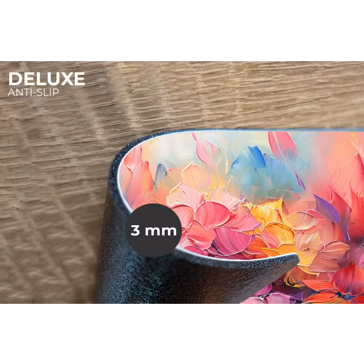 Bloemen - Verf - Abstract - Kleurrijk Placemat vinyl groot -closeup