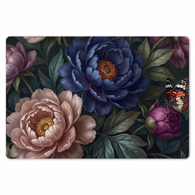 Bloemen - Vlinder - Natuur - Modern - Paars Placemat vinyl groot -zzsfeer1_Kitchenyeah-website