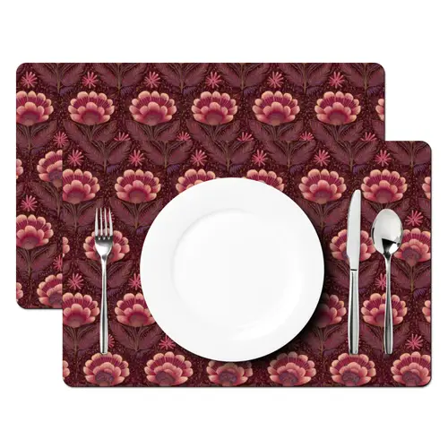 Bloemen - Waaier - Paars Placemat vinyl groot 368 -zzsfeer2_Kitchenyeah-website