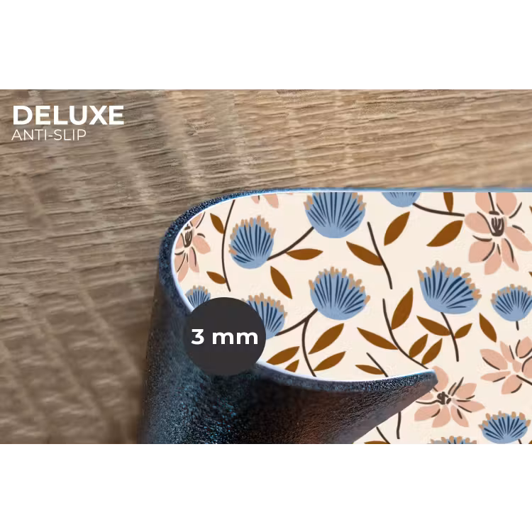 Bloemen - Wild - Blauw Placemat vinyl groot 368 -closeup