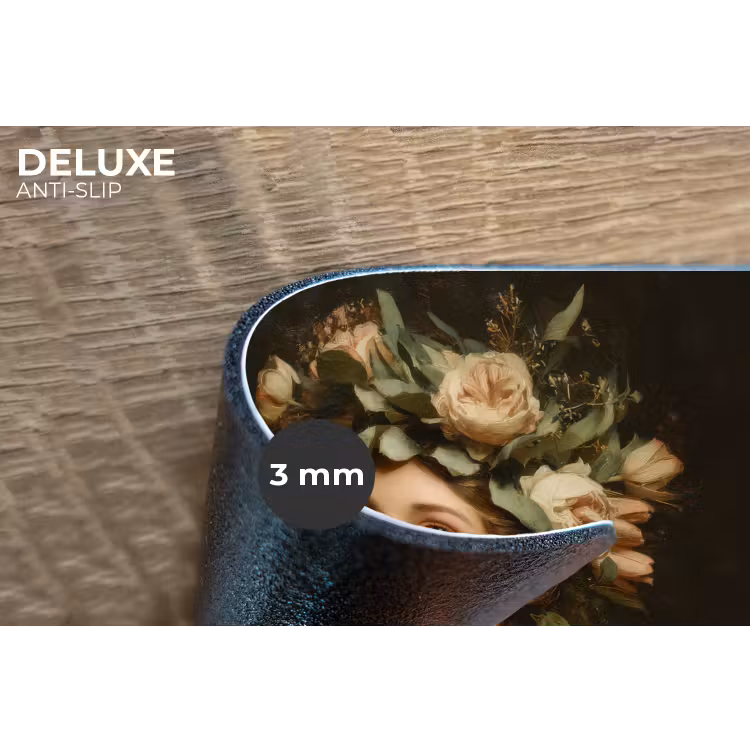 Bloemenstilte - Vrouw - Portret Placemat vinyl groot -closeup