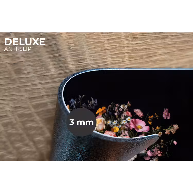 Bloemenvaas - Hout - Bloemen - Boeket Placemat vinyl groot -closeup