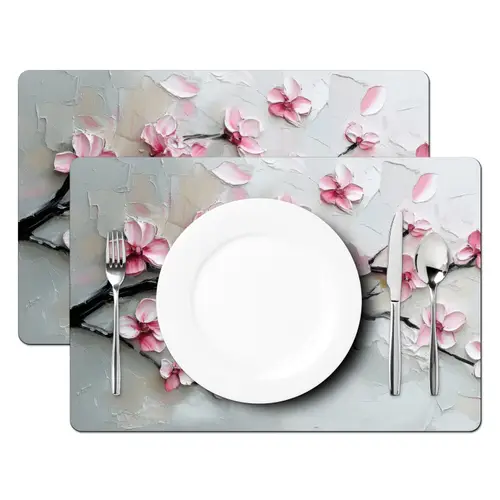 Bloesem - Kunstzinnig - Roze - Sakura Placemat vinyl groot -zzsfeer2_Kitchenyeah-website