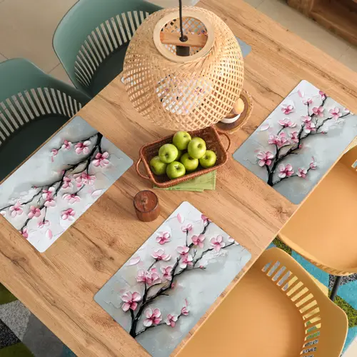 Bloesem - Kunstzinnig - Roze - Sakura Placemat vinyl groot -zzsfeer5_Kitchenyeah-website