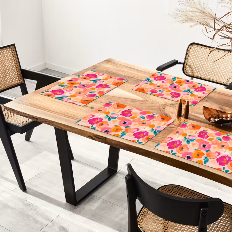 Bloesems - Vrolijk - Kleurrijk Placemat vinyl groot 368 -zzsfeer4_Kitchenyeah-website