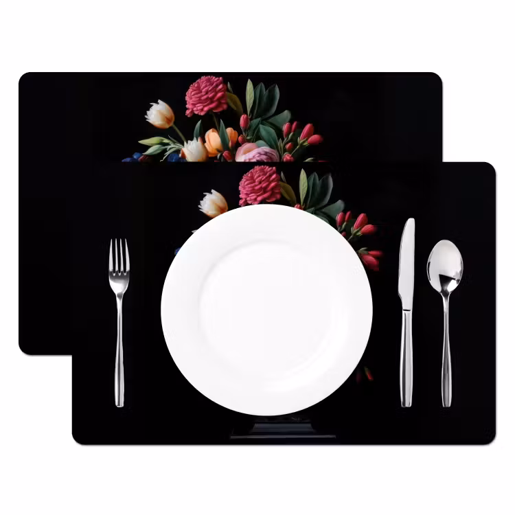 Boeket - Romantisch - Kleurrijk Placemat vinyl groot -zzsfeer2_Kitchenyeah-website