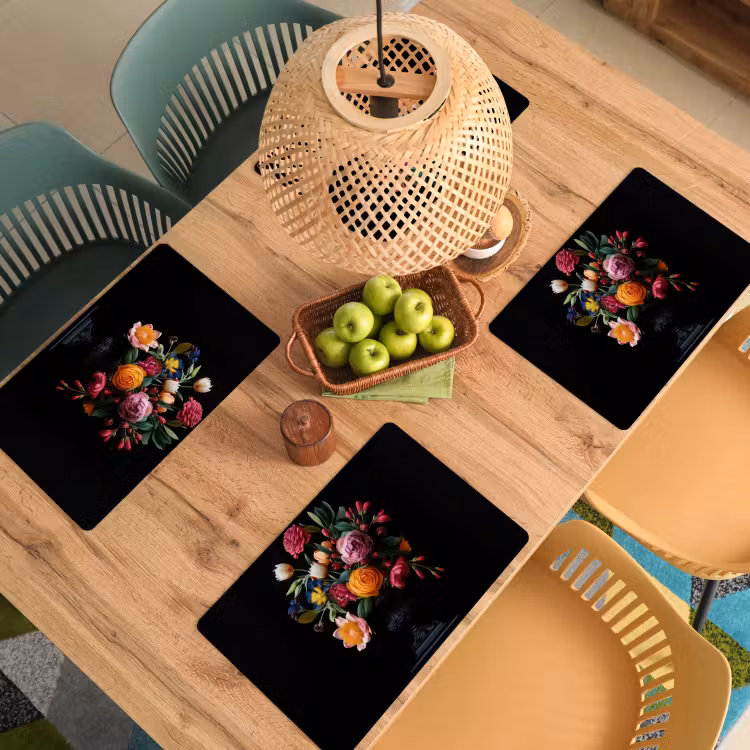 Boeket - Romantisch - Kleurrijk Placemat vinyl groot -zzsfeer5_Kitchenyeah-website