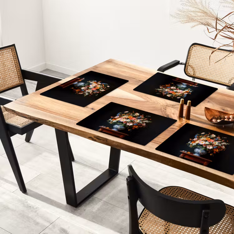 Boeket - Roze - Bloemen - Vaas Placemat vinyl groot -zzsfeer4_Kitchenyeah-website